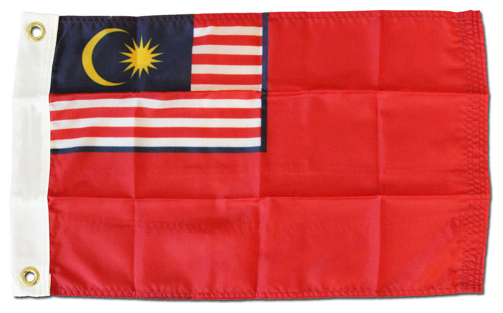 Malaysia, 12"x18" Nylon Flag, Red Ensign