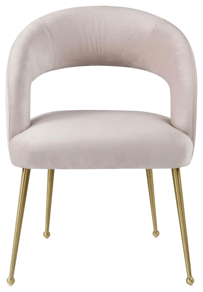 Rocco Blush Velvet Dining Chair