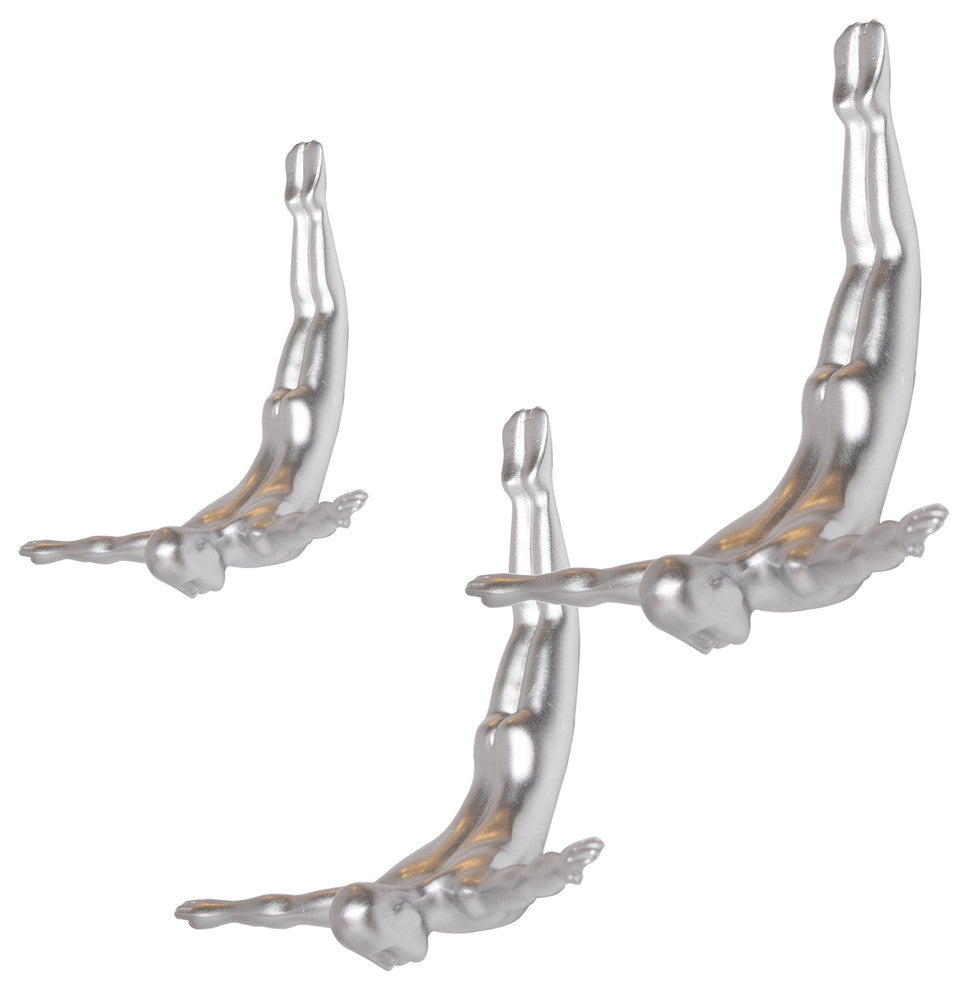 Wall Diver, Silver 3-Pack