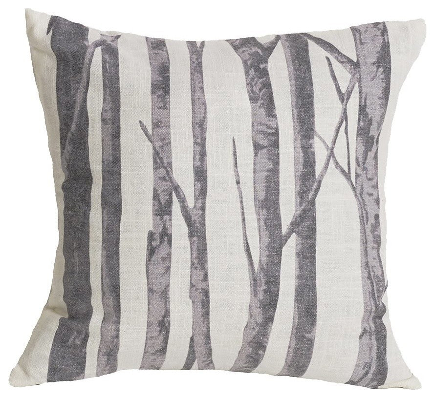 Printed Branches Pillow, 18"X18"