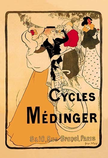Cycles Medinger- Gallery Wrapped Canvas Art 28" x 42"
