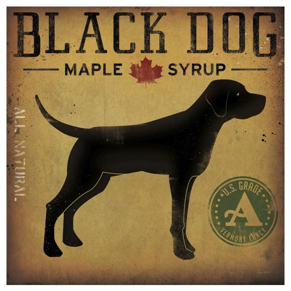 "Black Dog at Show No VT" Digital Paper Print by Ryan Fowler, 20"x20"
