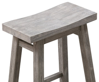 Sonoma Saddle Seat Counter Stool, Storm Gray Wire-Brush, Counter Height, Single