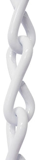 Steel Single Jack Basket Chain, 3 Sizes, 10', White, U40
