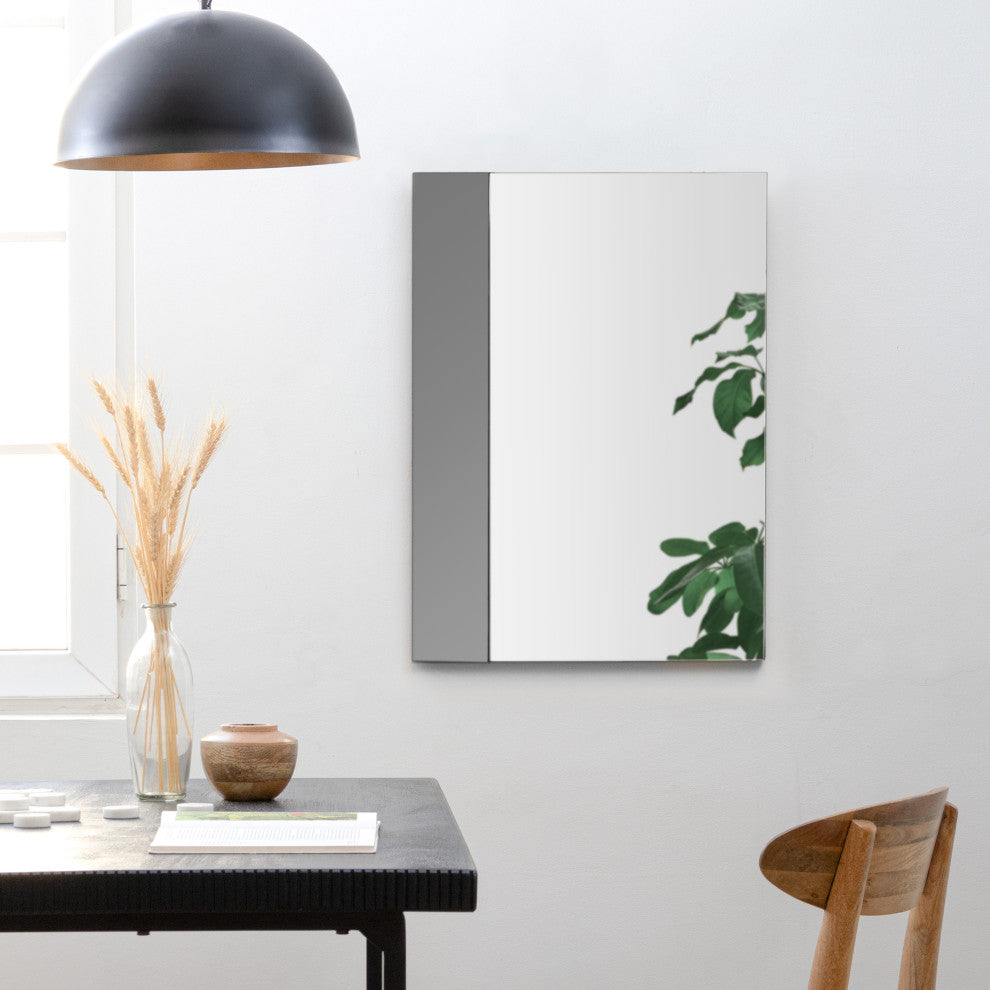 Eric Accent Rectangle Mirror, Smoke, 24"x18"