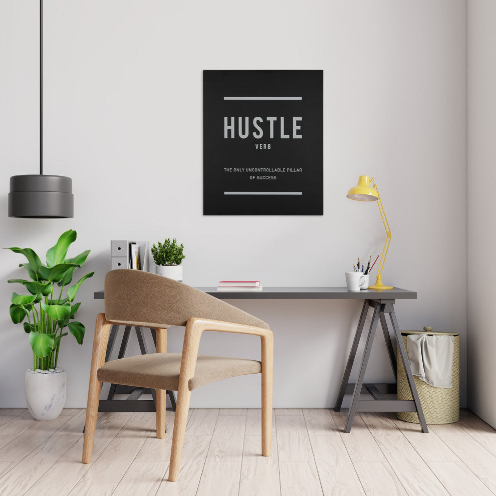 Black and White Hustle Modern Wall Art