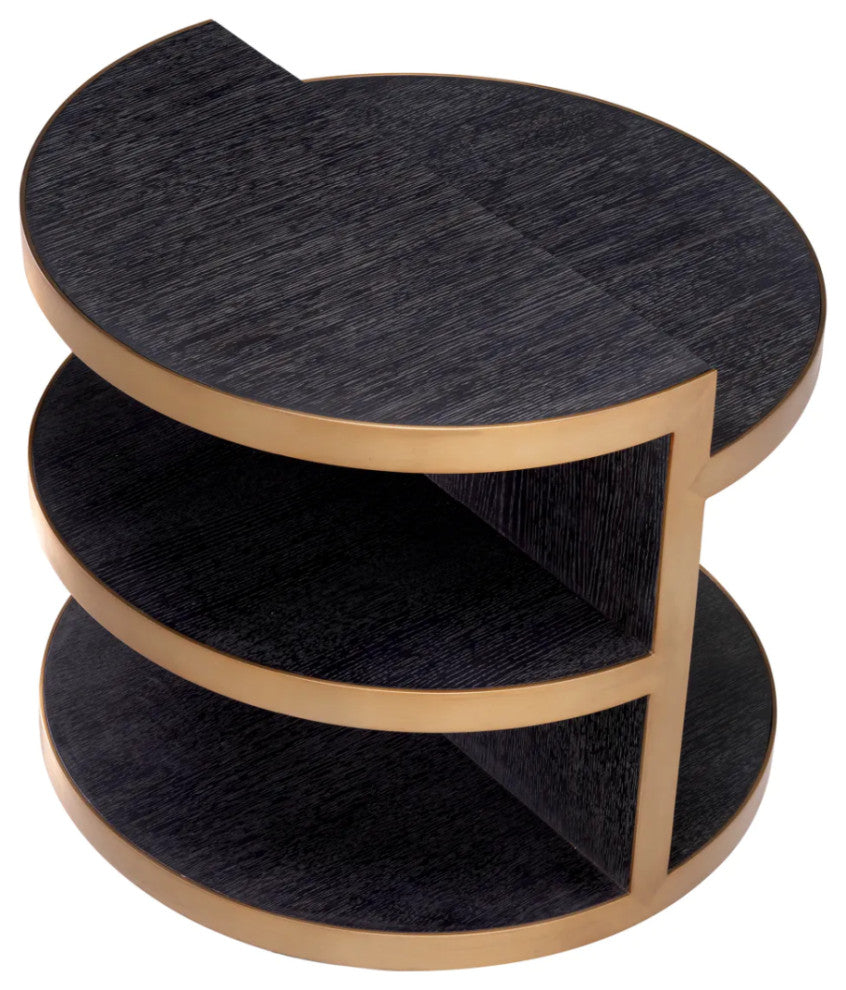 Black Oak Modern Side Table | Eichholtz Nilo