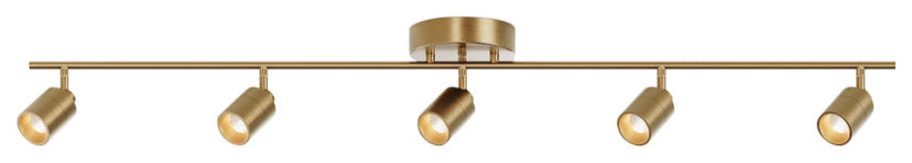 Vidalite Shura, Linear, 5 Head Track Light Brass