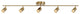 Vidalite Shura, Linear, 5 Head Track Light Brass