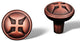 Distressed Copper RKI Solid Four Petal Knob, RKICK9314DC
