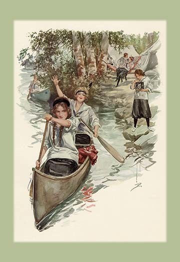 Paddling Their Own Canoe- Gallery Wrapped Canvas Art 28" x 42"