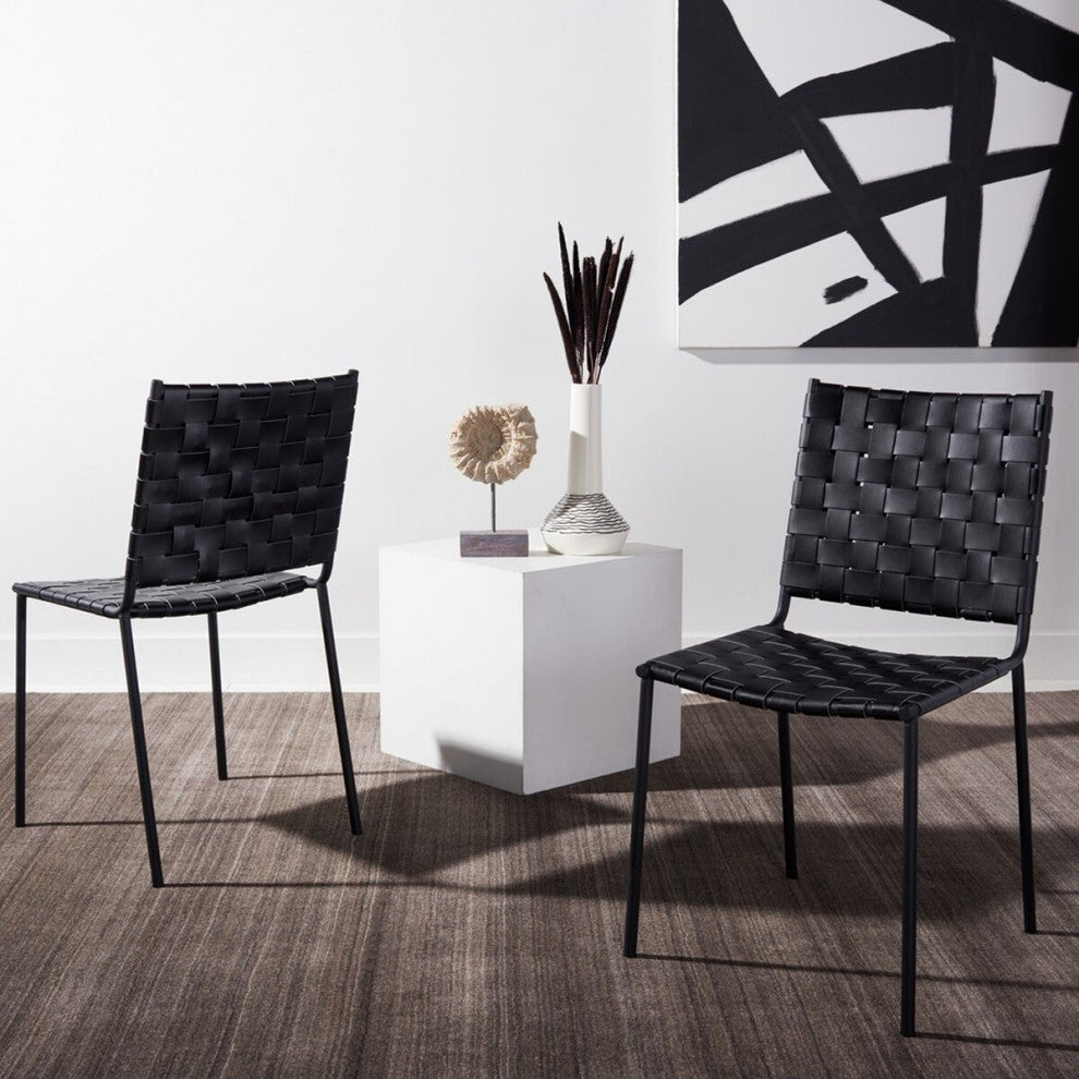Safavieh Wesson Woven Dining Chair, Black