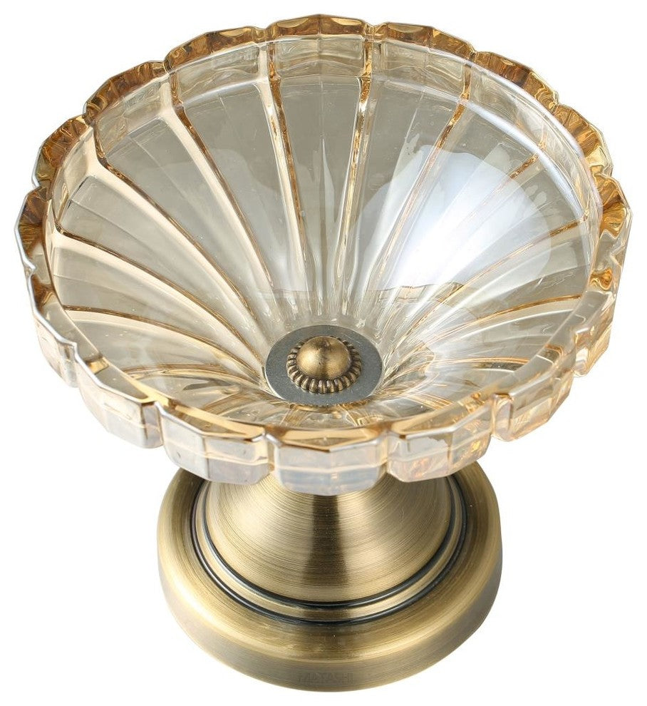Matashi Champagne Colored Vintage High Quality Glass Candy Dish