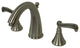Kingston Brass Widespread Bathroom Faucet With Brass Pop-Up, Brushed Nickel
