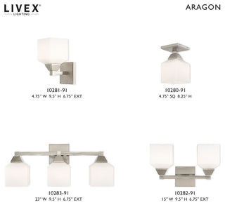 Livex Lighting Brushed Nickel 3-Light Bath Vanity