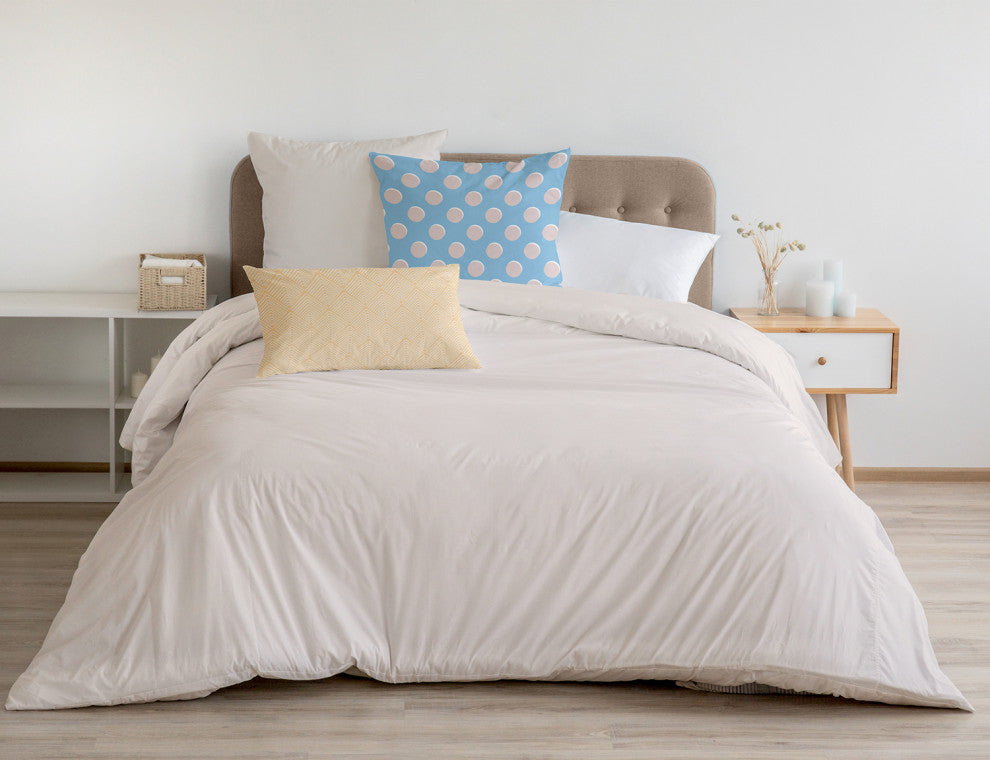 Polka Dots Decorative Throw Pillow, Carolina Blue, 18"x18"