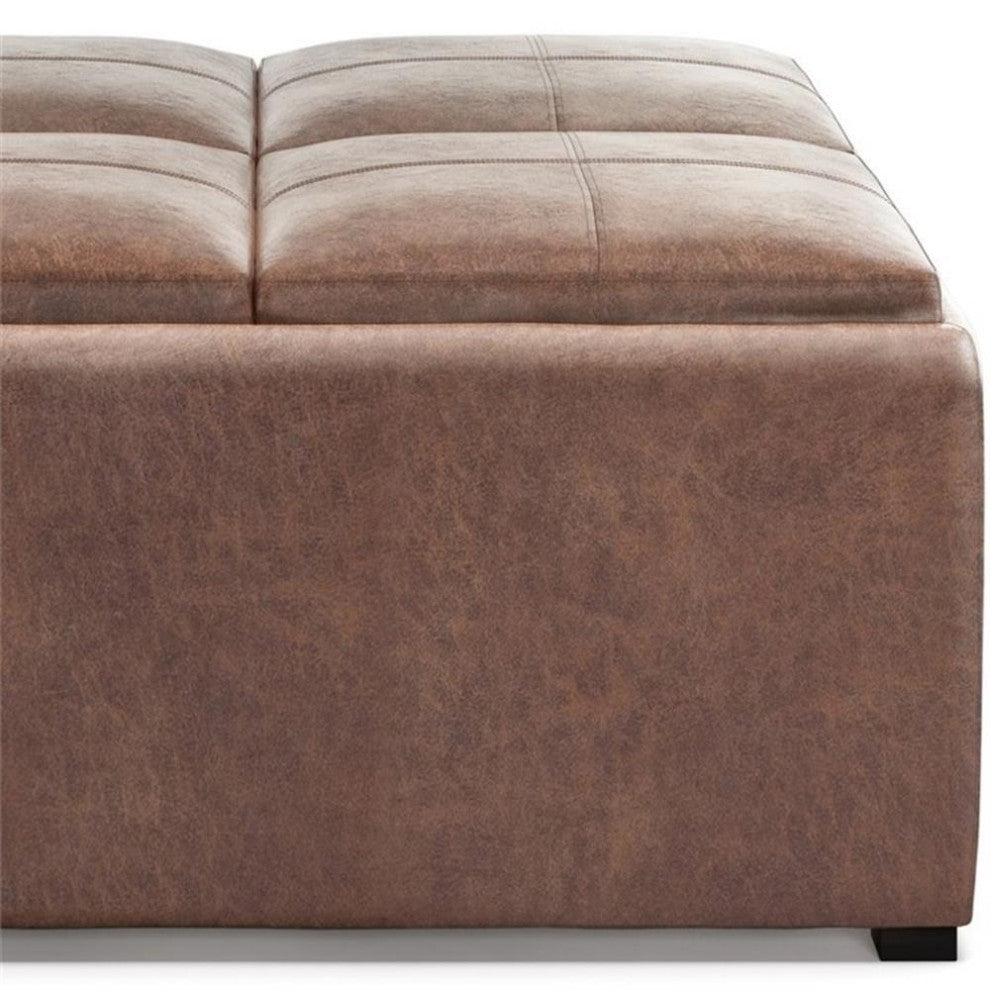 Avalon Square Coffee Table Storage Ottoman