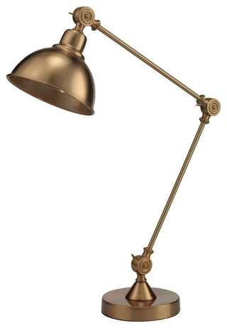 Wallace Adjustable Table Lamp, Antique Brass