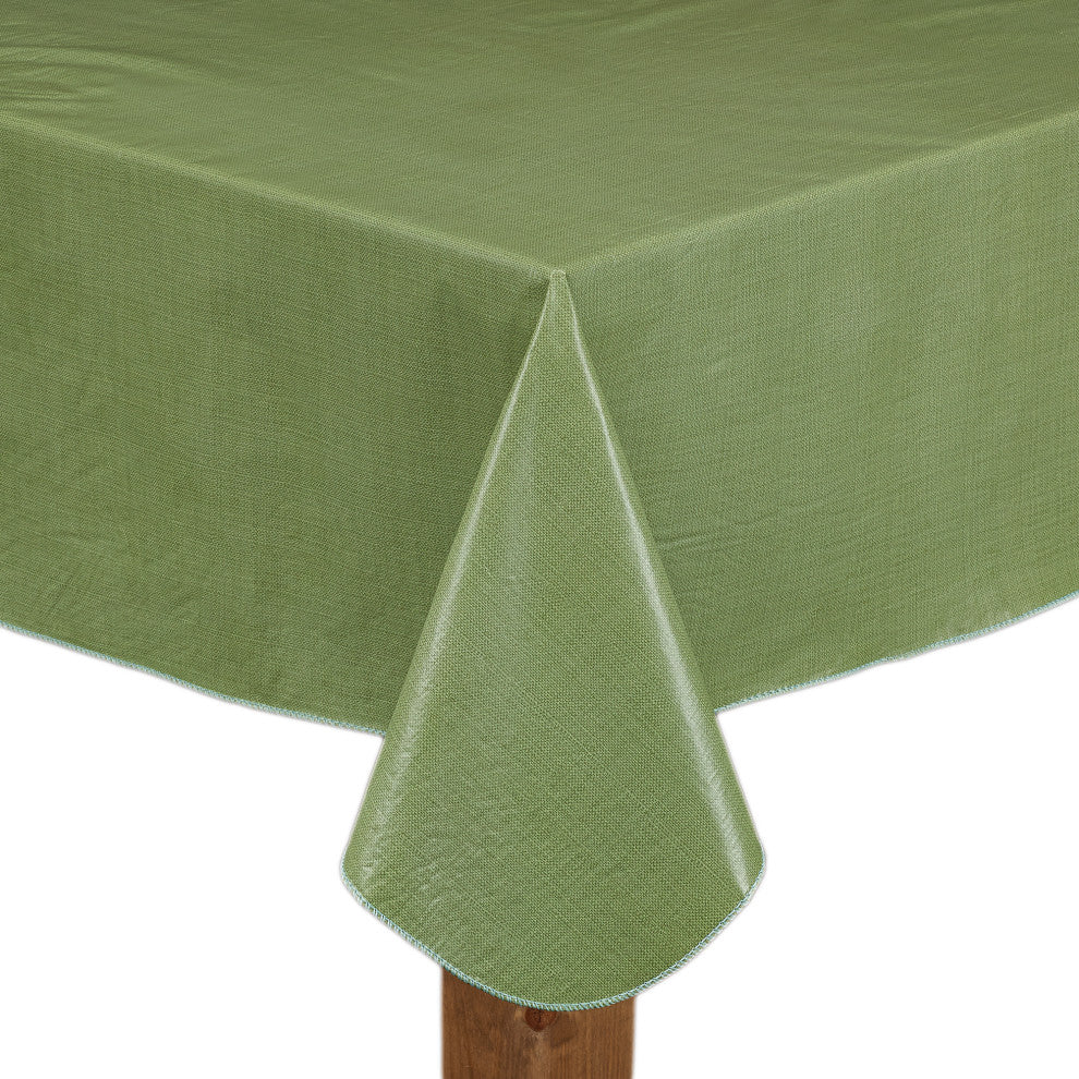 Cafe Deauville 100% Vinyl Tablecloth, Sage, 52"x70"