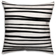 Black Watercolor Stripes 16"x16" Indoor / Outdoor Pillow