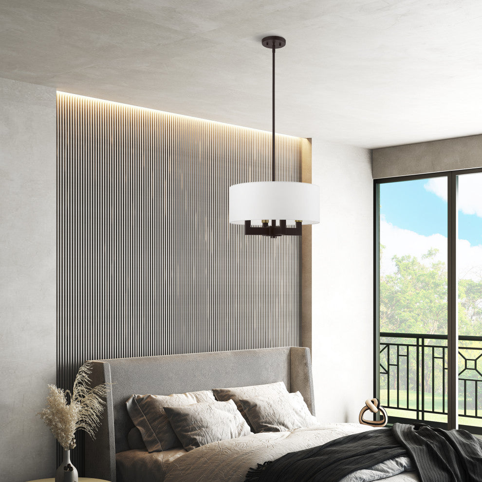 Cresthaven 4 Light Bronze Pendant Chandelier