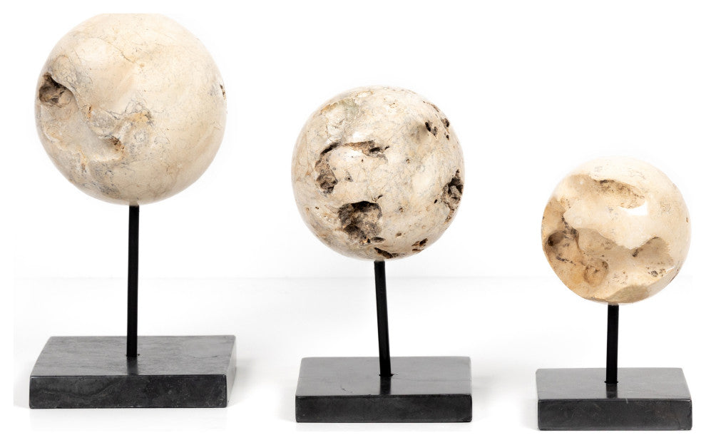 Organic Stone Sculptures, Set of 3