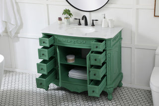 Bathroom Vanity, Vintage Mint, 42", Single Sink