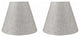 3x6x5" Chandelier Shade, Metallic Taupe, Set of 2