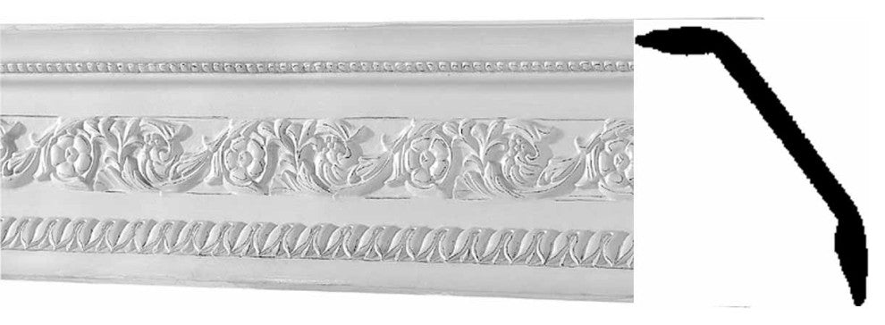 Cornice White Urethane  78 7/8" L  Garden Ornate |