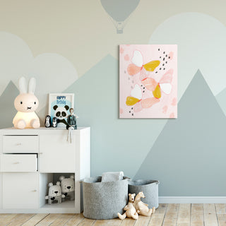 Kids Abstract Pink Butterfly Design, 30"x40"