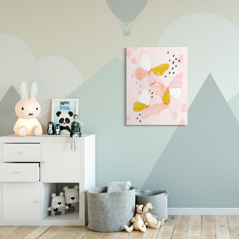 Kids Abstract Pink Butterfly Design, 30"x40"