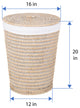 Cambria Rattan Laundry Hamper With Liner, White Wash