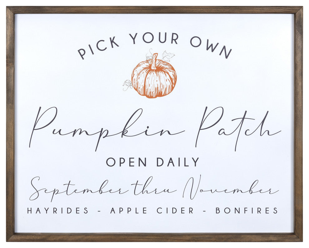 Rustic Pumpkin Patch Framed Wall Art