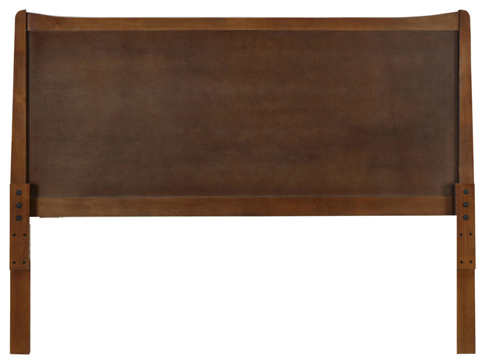 Agatha Rustic Wooden Queen Platform Bed, Walnut