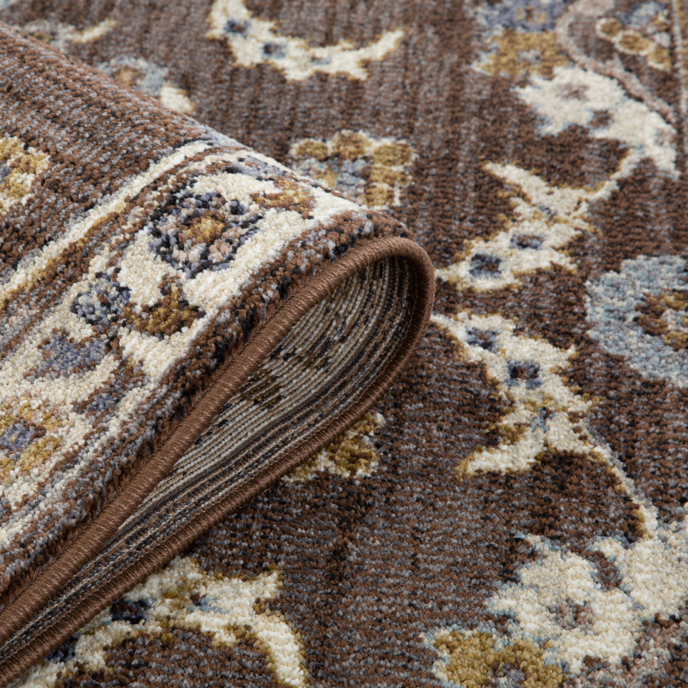 Jordan Bea Power-Loomed Polypropylene Area Rug, Brown, 2'7" X 10"