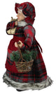 Country Rustic Mrs. Claus in Red Checkered Dress Figure