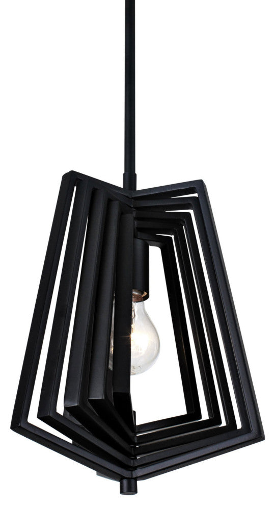 Varaluz-262P01BL-One Light Pendant Black