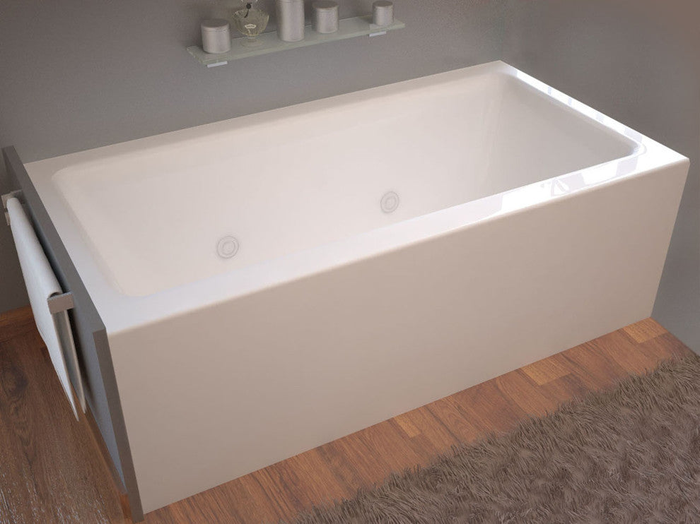Pontormo Front Skirted Drop-In Bathtub, 32"x60", Left, Whirlpool