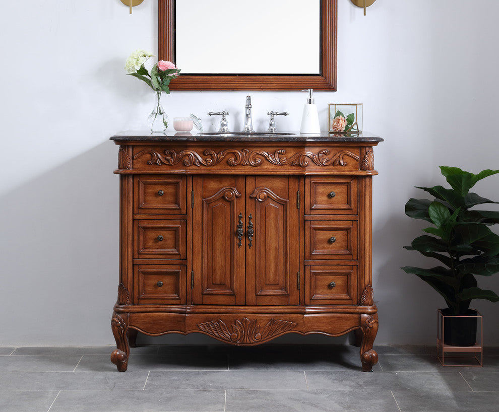 42" Single Bathroom Vanity Set, Teak