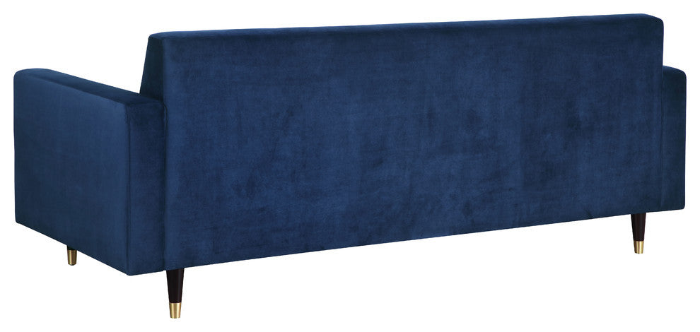 Lola Velvet Upholstered Sofa, Navy