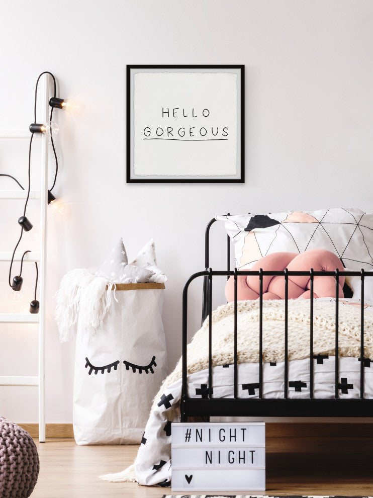 "Hello Gorgeous VI" Framed Painting Print, 12x12