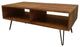 Benzara BM288102 Modern Cocktail Coffee Table With Open Compartments, Brown