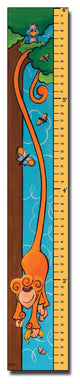 ''6 Foot Growth Chart, Mark the Monkey'' Canvas Art by Sylvia Masek