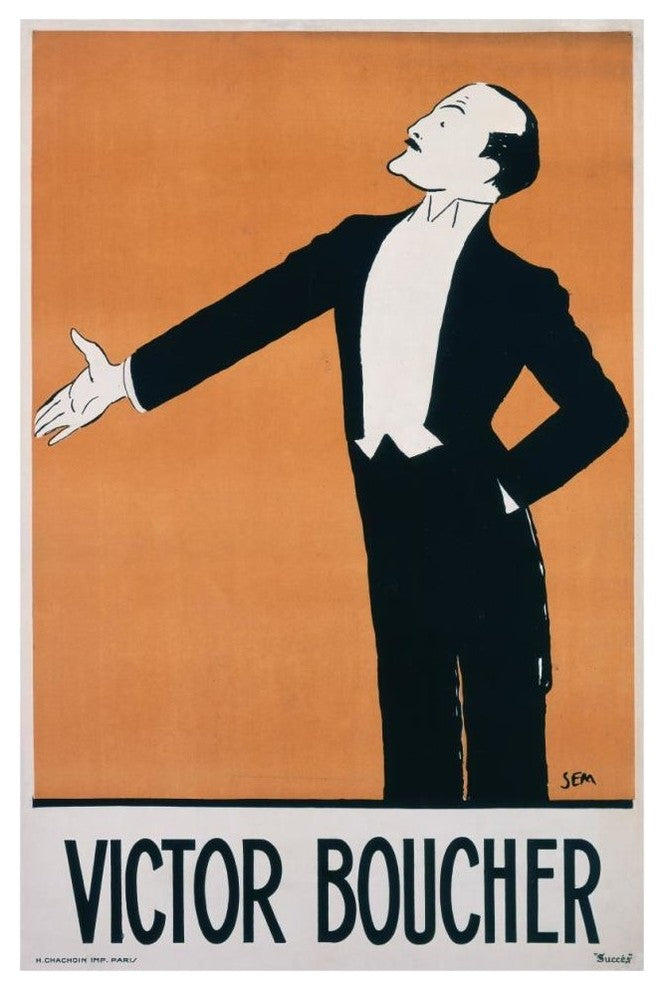 "Victor Boucher" Digital Paper Print by Sem, 31"x46"