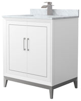 Marlena 30" Single Vanity, Top, Nickel Trim