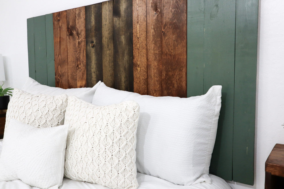 Handcrafted Headboard, Hanger Style, Forest Path Mix, Full