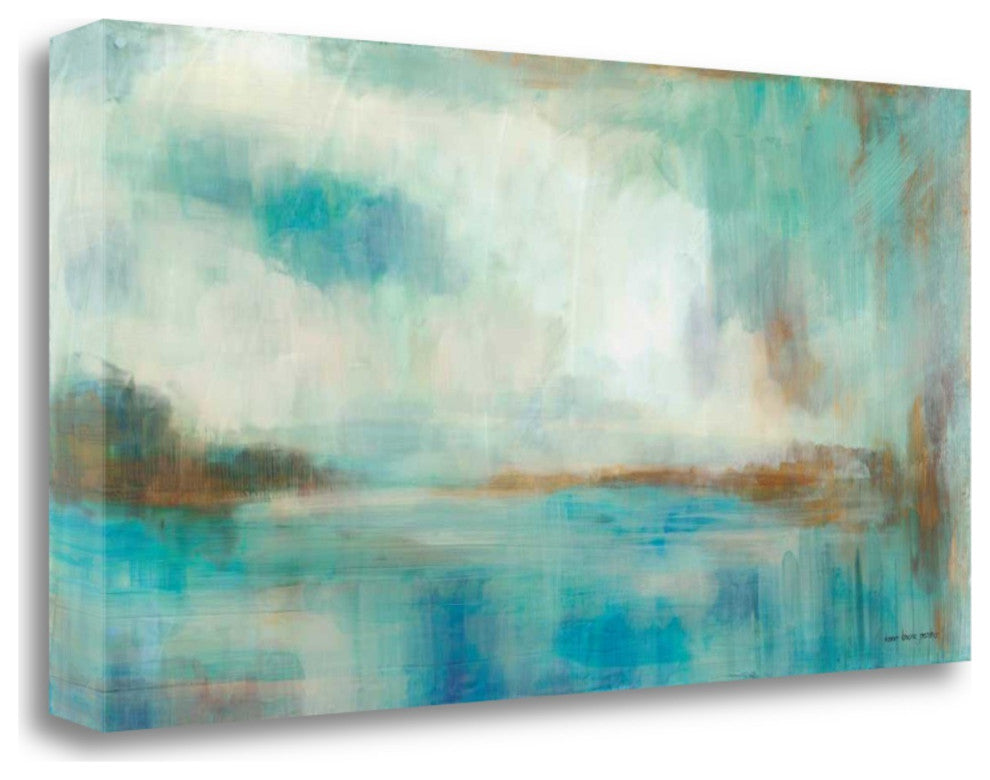 Abstract Watercolor Waterview 2 Giclee Wrap Canvas Wall Art