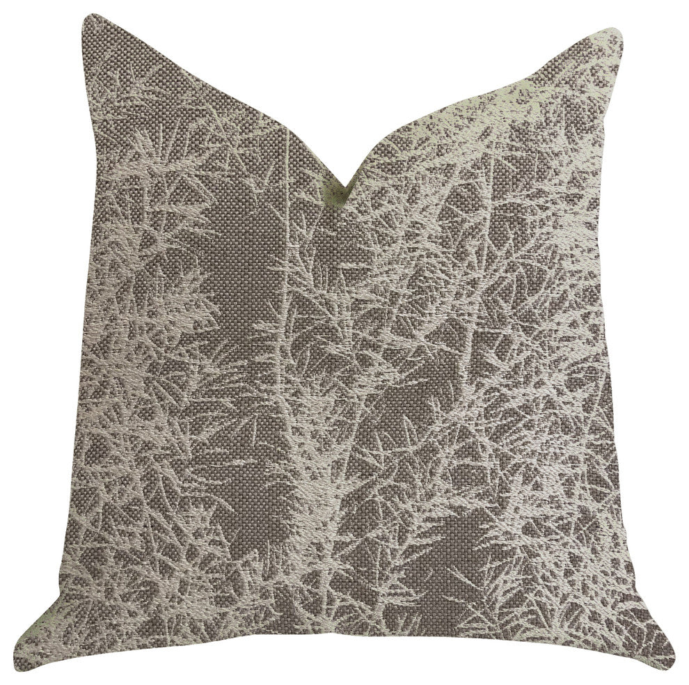 Garden Breeze Luxury Throw Pillow in Gray and Beige Colors, 20"x20"