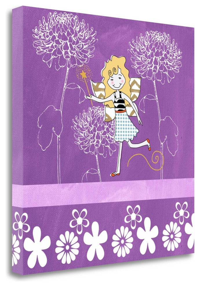 "Purple With Fairy" By Linda Woods, Giclee Print on Gallery Wrap Canvas