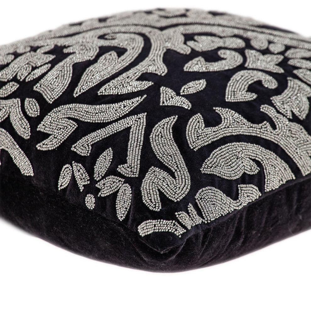 Parkland Collection Carmela Black Throw Pillow